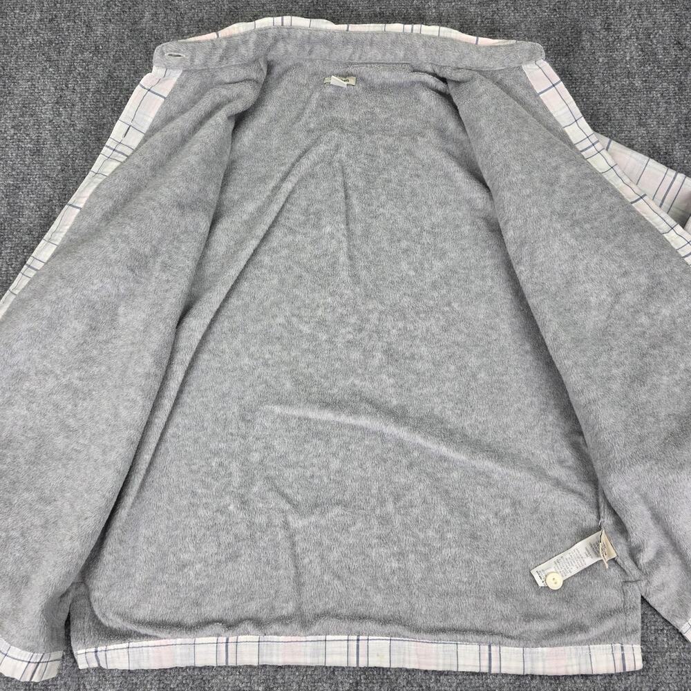 LL Bean Shirt Womens Small Petite Pink Plaid Fleece Lined Button Front Casual - Picture 10 of 16